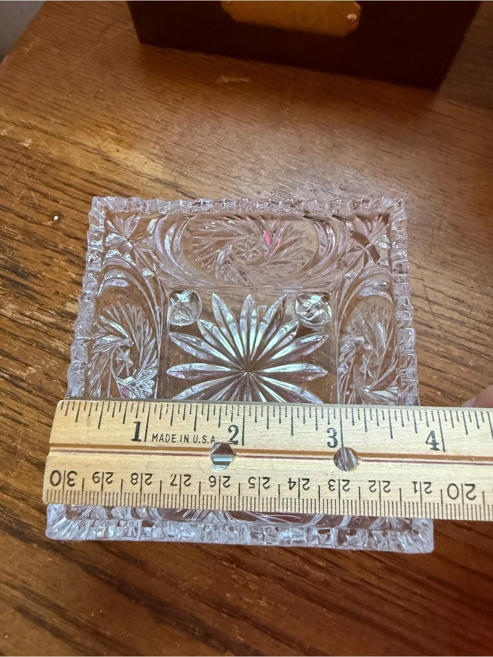Glass Square Pedestal Dish